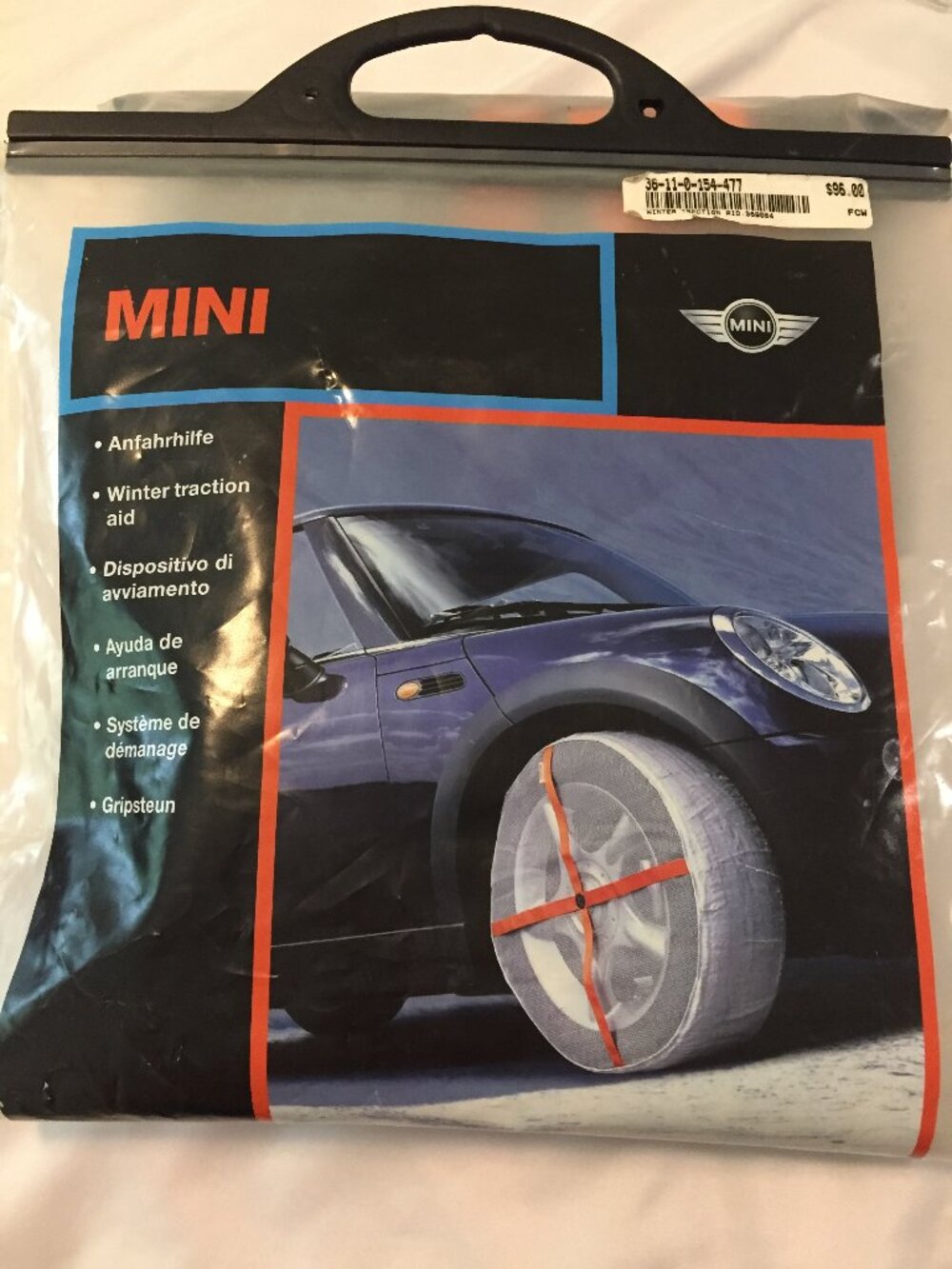 Mini Cooper Winter Traction Aid Snow Chains New Pair of Two 369054 Auto Sock BMW
